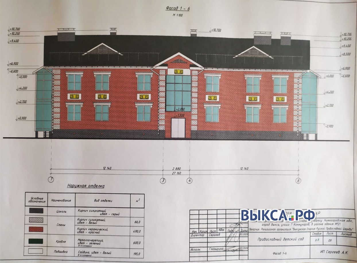 Православный детский сад построят в Выксе